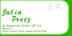 julia pretz business card